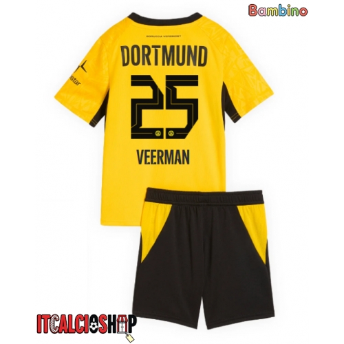 Borussia Dortmund Joey Veerman #25 Prima Maglia Bambino 2026-27 Manica Corta (+ Pantaloni corti)
